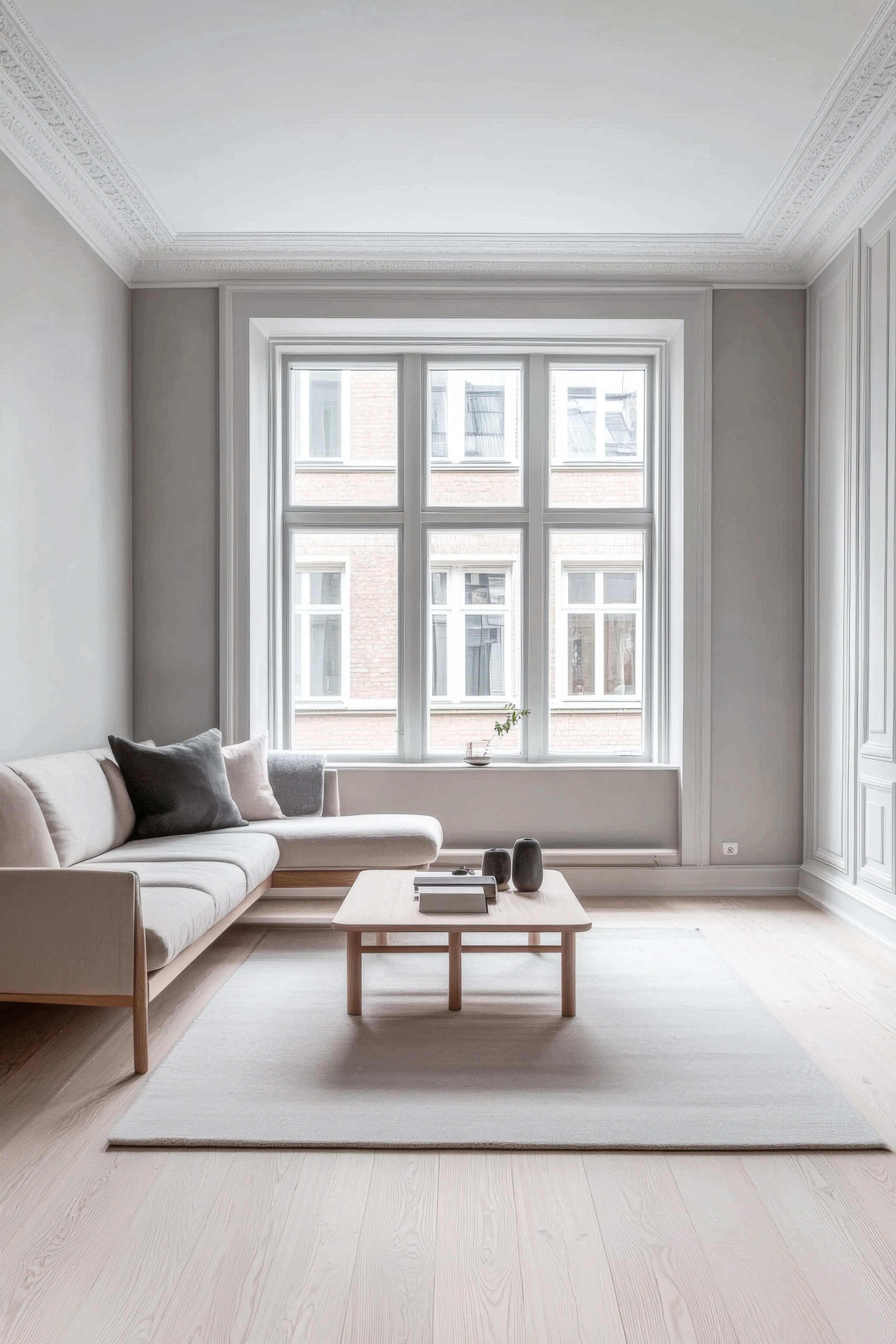 Living room with applied paint colors