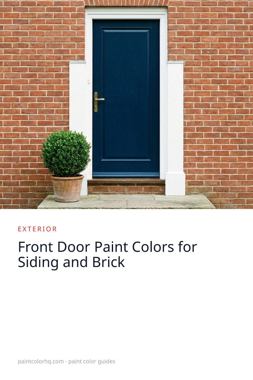 Front Door Paint Colors for Siding and Brick