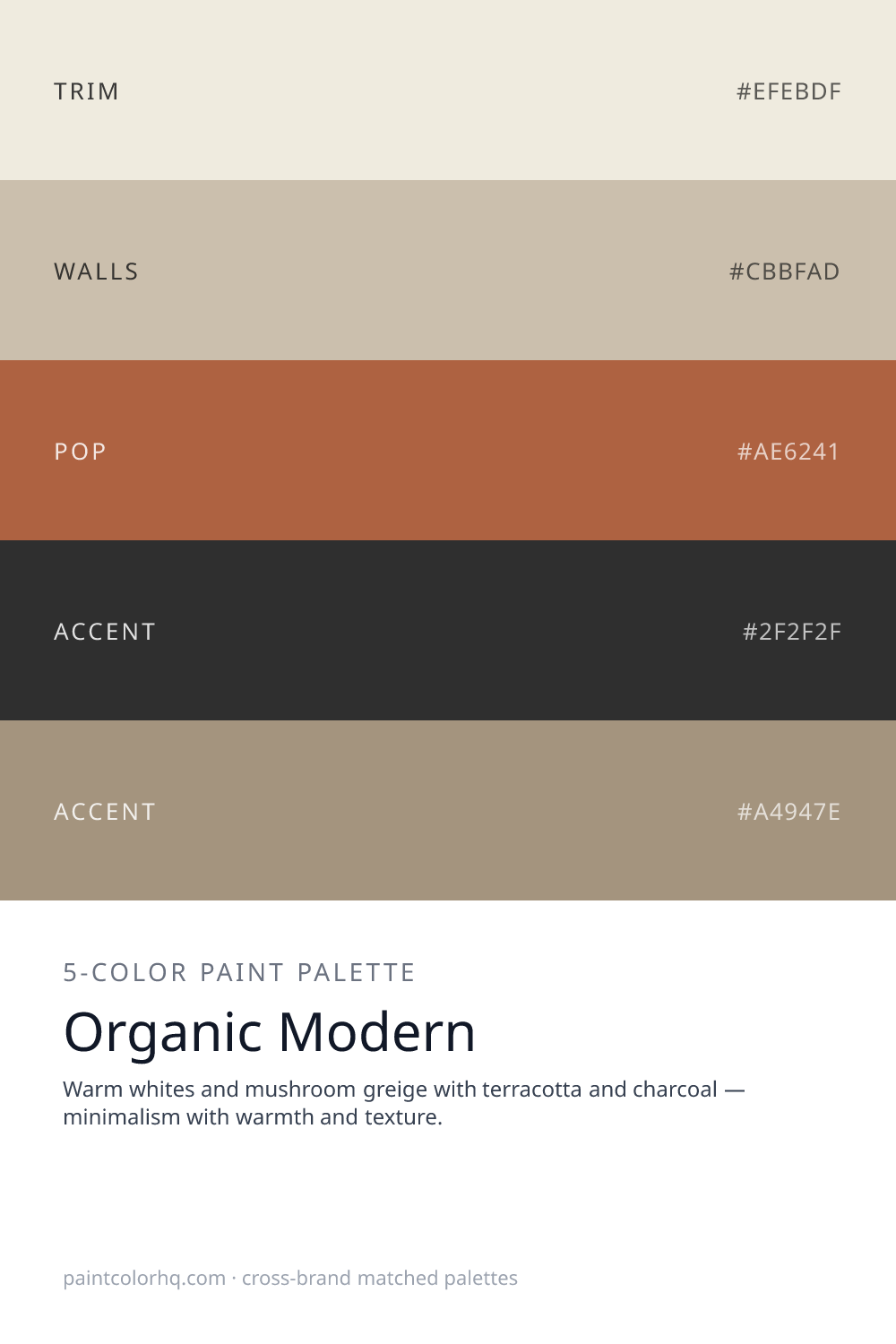 Organic Modern 5-color paint palette