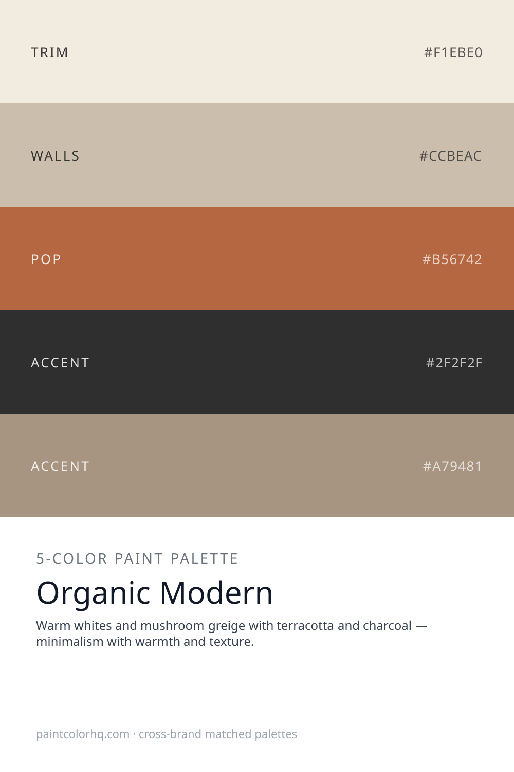 Organic Modern 5-color paint palette