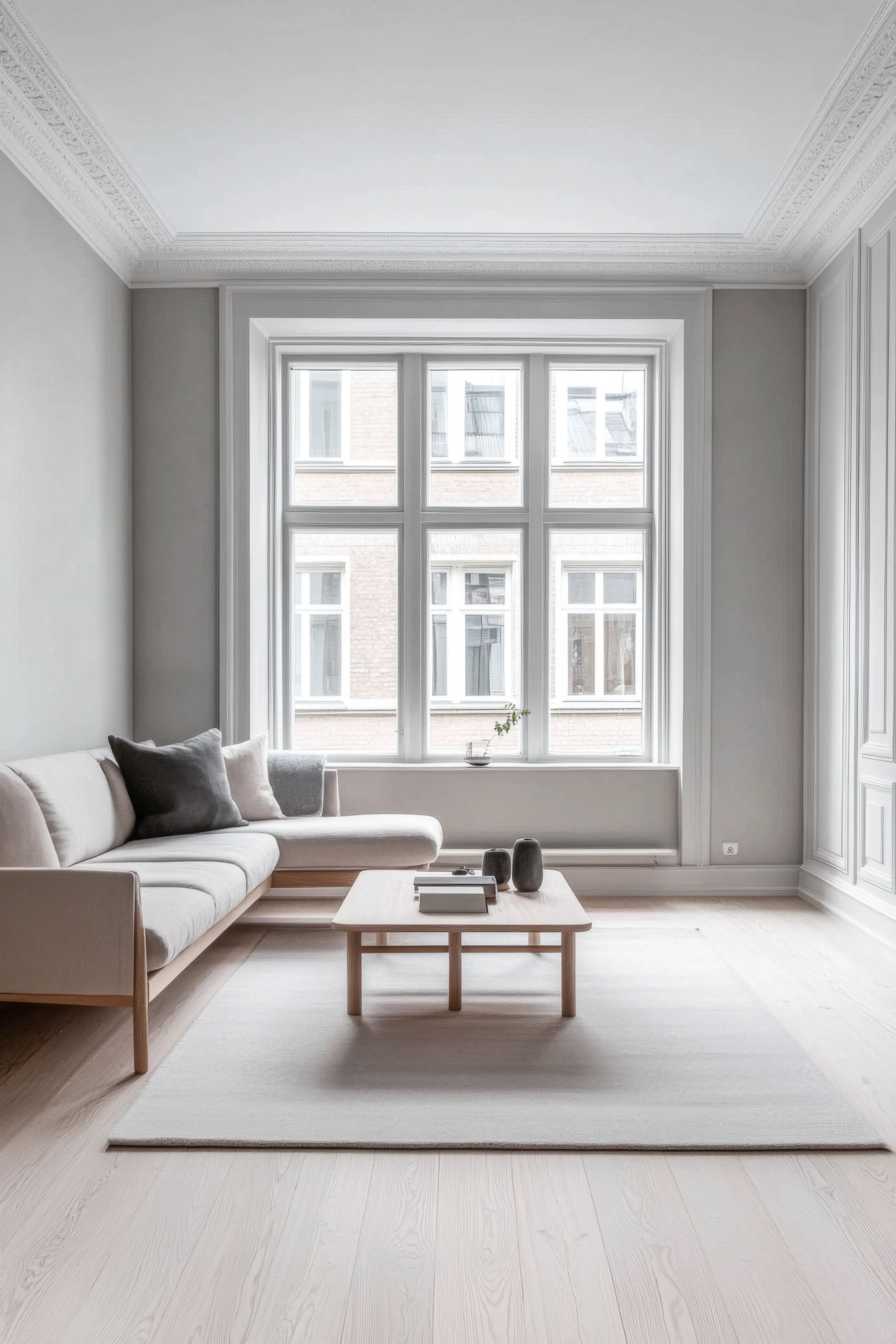 Living room with applied paint colors